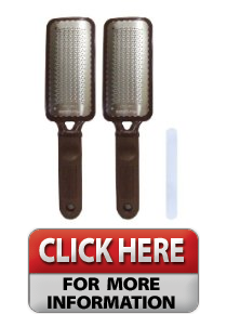 The Microplane Colossal Pedicure Foot Rasp Brown Pack of 2 Bonus Pedicure Nail File 100/100 Grit